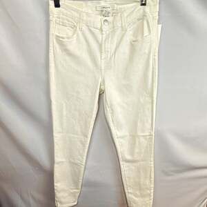 J Brand 835 Mid-Rise Cropped Skinny White Denim Jeans Size 29 NWT